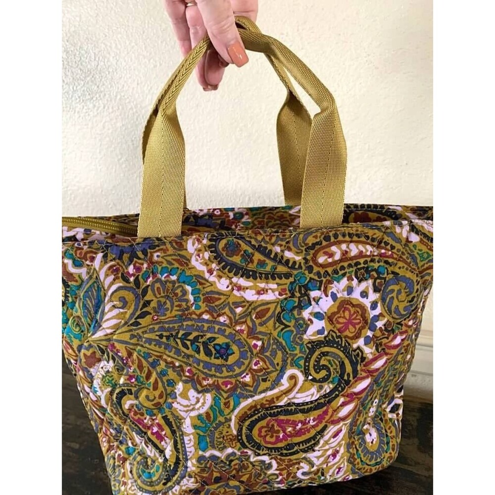 Vera Bradley Print, Buta Spray Earth Tone Paisley Essential Lunch Tote-NWT